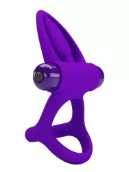 Вибрирующее эрекционное кольцо Pretty Love, для продления эрекции, фиолетовое