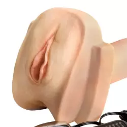 Мастурбатор вагина и анус Virtual Girl Vibrating Vagina Upgrade с вибрацией – телесный