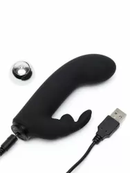 Компактный вибратор-кролик Fifty Shades of Grey Greedy Girl mini, 7 режимов, 14 см, черный