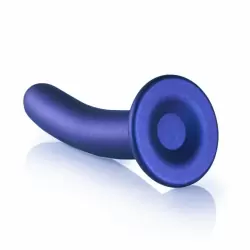 Гладкий фаллоимитатор Shots toys Smooth G-Spot, 17 см, силикон, синий