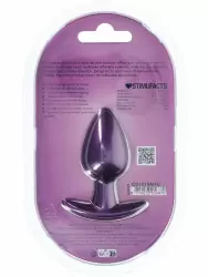 Гладкая анальная пробка Shots toys, 7,9 см, силикон, фиолетовый металлик