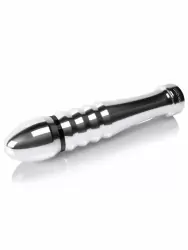 Анальный стимулятор Mystim Funky Fella Rilldildo для подключения к источнику электроимпульсов, 13 см, серебристый