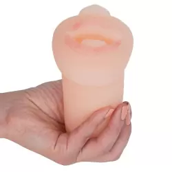 Мастурбатор-ротик Magic Flesh Mouth с вибрацией – телесный