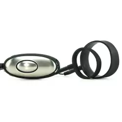 Электро-кольца Silicone Cock Straps на пенис и мошонку – черный