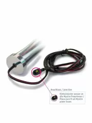 Анальный стимулятор Mystim Glossy Glen Dildo, для подключения к источнику электроимпульсов, 14 см, серебристый