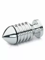 Анальный стимулятор Mystim Hector Helix L, для подключения к источнику электроимпульсов, 11,5 см, серебристый