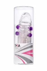 Рельефная насадка на пенис TOYFA Sleeve - прозрачный