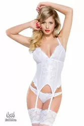 Корсаж и трусики  Demoniq Chloe белого цвета – S