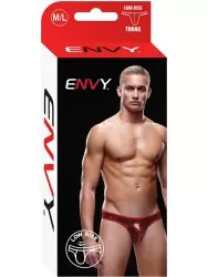 Блестящие красные тонги, трусы мужские - M/L