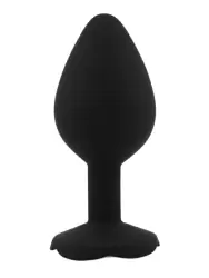 Анальная пробка Kanikule, с ограничителем в форме розочки, размер M, черная