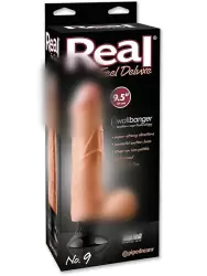 Вибромассажер с мошонкой Real Feel Deluxe №9 – 9,5 телесный