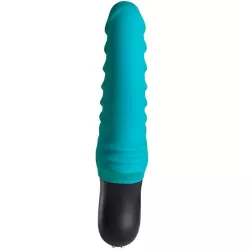 Ребристый пульсатор Stronic Drei, 24 см, 10 режимов, голубой