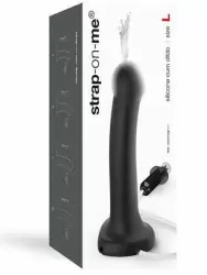 Реалистичный фаллоимитатор Strap-On-Me Dildo Semi-Realistic L, с функцией эякуляции, 18,2 см, черный