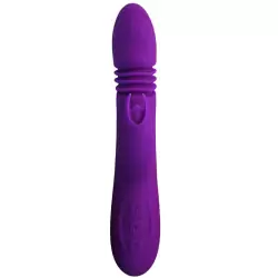 Хай-тек вибромассажер Flamingo с клиторальным стимулятором – фиолетовый