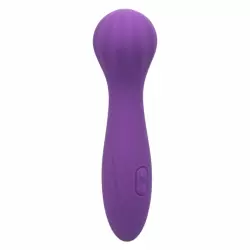 Фактурный вибратор-ванд Stella Liquid Silicone O Wand, 18 см, силикон, фиолетовый