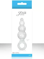 Анальная пробка с кольцом Jolie Ripples Small – прозрачная