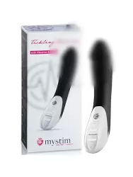 Вибромассажер с электростимуляцией Tickling Truman анатомический – черный