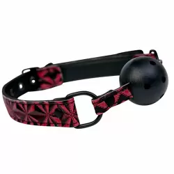 Дышащий кляп TOYFA Theatre с 3D эффектом – красный с черным