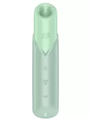 Вакуумный стимулятор клитора Satisfyer NAUGHTY KISS, 12 см, 30 режимов, силикон, зеленый