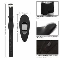 Трусы боксеры с вибратором Remote Control Panty Set L/XL, 12 уровней вибрации, водонепроницаемый