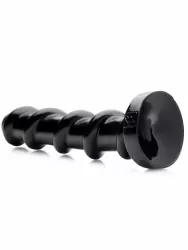 Крупный фаллоимитатор Mighty Screw, с винтовой конструкцией, 24,2 см, черный