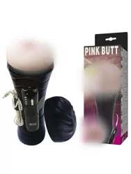 Мастурбатор анус-реалистик в тубе Pink Butt с вибрацией – телесный