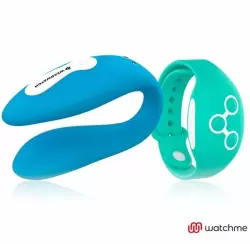 Вибратор для пар с пультом управления WEARWATCH DUAL PLEASURE WIRELESS TECHNOLOGY WATCHME INDIGO / AQUA