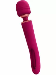 Двусторонний вибратор Shots Toys WAND Kiku, 20 режимов, со стимулятором зоны G, розовый