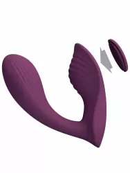 Носимый вибростимулятор-вкладка Baile Franz, два мотора, 10 режимов, силикон