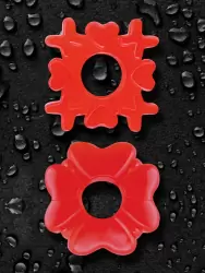 Два эрекционных кольца Love Me Tender - Red