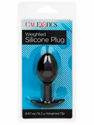 Утяжеленная анальная пробка California Exotic Novelties Weighted Silicone Plug, 7,5 см, силикон