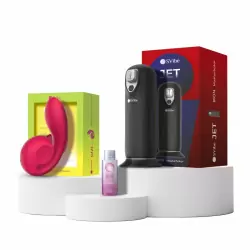 Подарочный набор «Пик удовольствия» SVibe: вибратор GIZI Lite, мастурбатор Ikon JET, интимный гель «.beyond ultra pure», 60 мл.