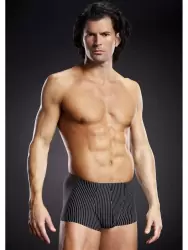 Транк-боксеры BlueLine из микрофибры в черно-белую полоску – L/XL