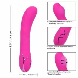 Рельефный вибратор INSATIABLE G INFLATABLE G-WAND, 21.5 см, 7 режимов, силикон, розовый