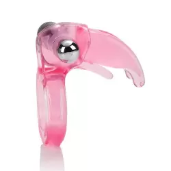 Вибро-кольцо Triple Clit Flicker со стимулятором клитора – розовый