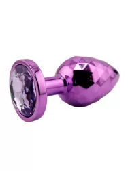 Фиолетовая алюминиевая текстурная анальная пробка Large
