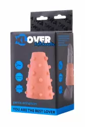 Насадка в форме конуса с дополнительной стимуляцией для женщины ToyFa XLover Soft booster – телесный 