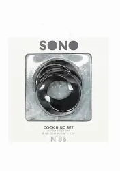 Набор из двух колец на пенис из силикона N0. 86 - Cock Ring Set - Black