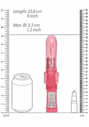 ВИБРАТОР КРОЛИК ROTATING BUTTERFLY - розовый