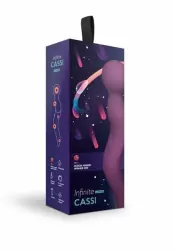 Универсальный вибратор с шаровидной головкой и волнистым стволом Wand Cassi, фиолетовый