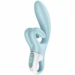Вибратор-кролик Satisfyer Touch me, два мотора, 21,2 см, 12 режимов, синий