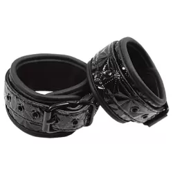 Наножники соединенные цепью Sinful Ankle Cuffs – черные