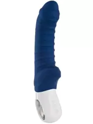 Ребристый вибратор-кролик Fun Factory Tiger G4, 21,7 см, силикон, синий