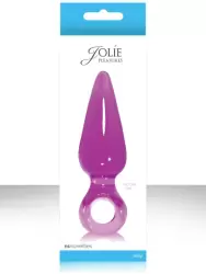 Анальная пробка средняя с кольцом Jolie Pleasures - Plum
