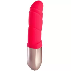 Стильный вибратор Fun Factory Flora, 6 режимов, 17 см, силикон, красный