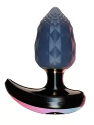 Интерактивная анальная вибропробка Tingon A1, 7 см, 12 режимов, синий