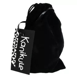 Большая алюминиевая анальная пробка Kanikule Large с кристаллом в виде сердца – серебристый с красным