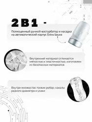 Нереалистичный мастурбатор Sauce Black Pepper, 16 см, ТПЕ, черный