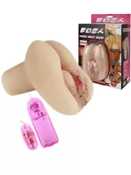 Реалистичный мастурбатор вагина и анус Dream Sweet Heart с вибрацией и пультом – телесный