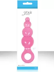 Анальная пробка с кольцом Jolie Ripples Large – розовая